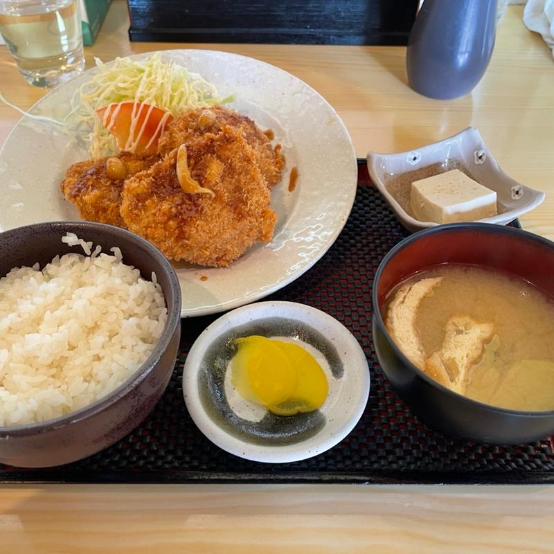 ワンコインランチ　ヒレカツ定食(北の勝)