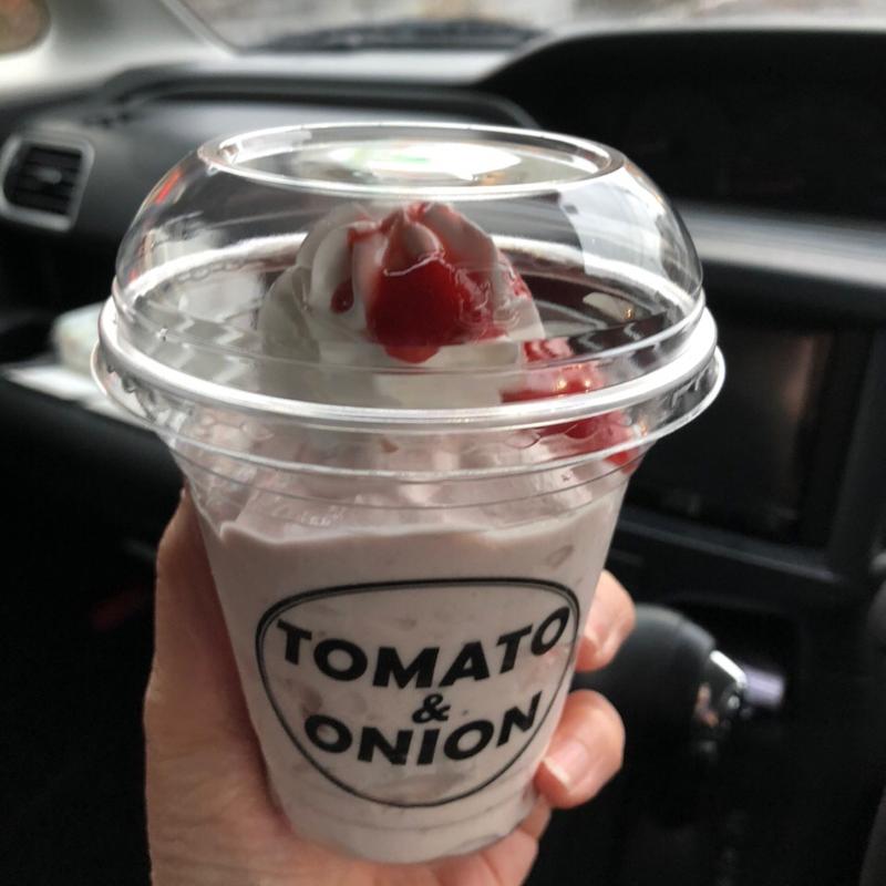 "トマオニ特製"いちごシェイク(トマト＆オニオン 我孫子店)