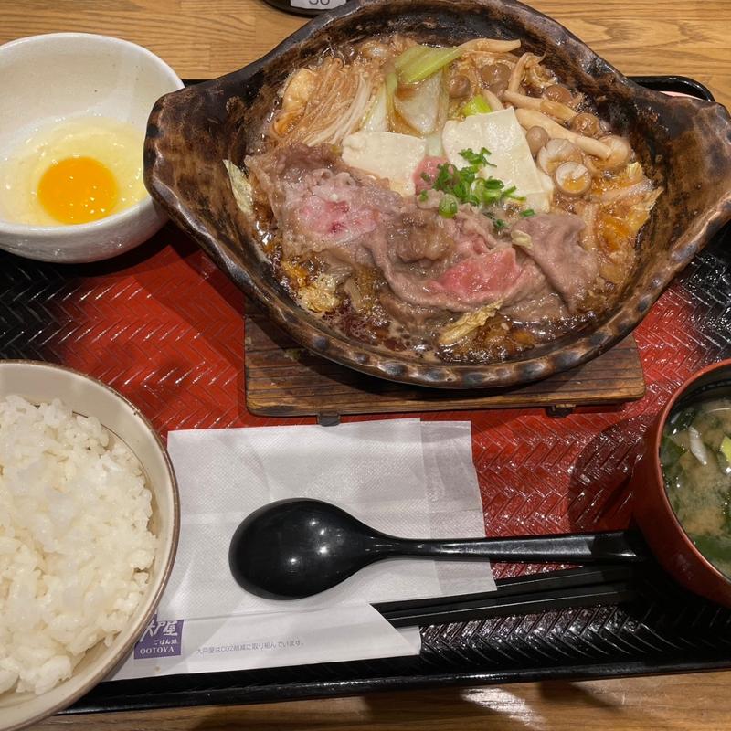 【10万食限定】国産黒毛和牛すき鍋定食(大戸屋ごはん処 テラッソ姫路店)