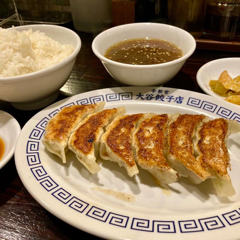 焼餃子定食セット(大谷餃子店 宇都宮駅西口店)