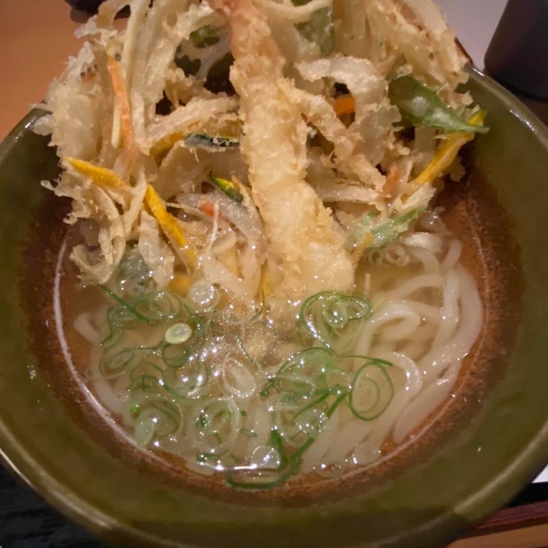 かき揚うどん(大地のうどん　博多駅ちかてん)