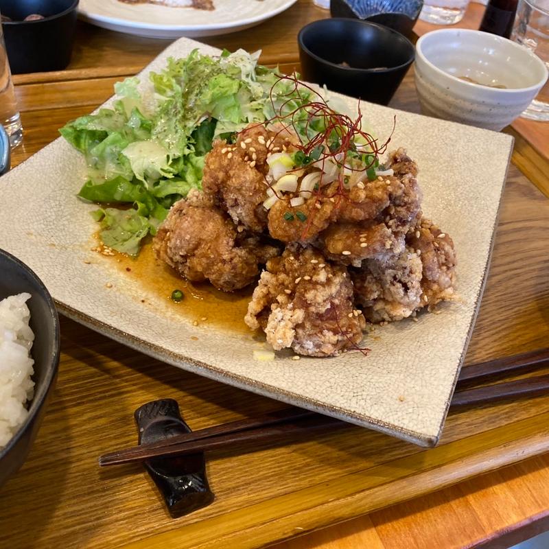 薬膳ラー油のユーリンチー御膳(En-Gawa Cafe)