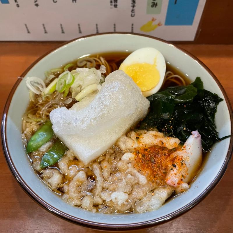 揚げもち力そば(そば うどん 元長)