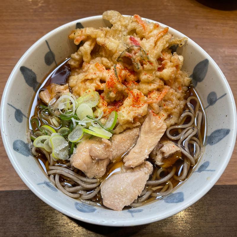 天ぷらそば（とりトッピング）(川村屋 （かわむらや）)