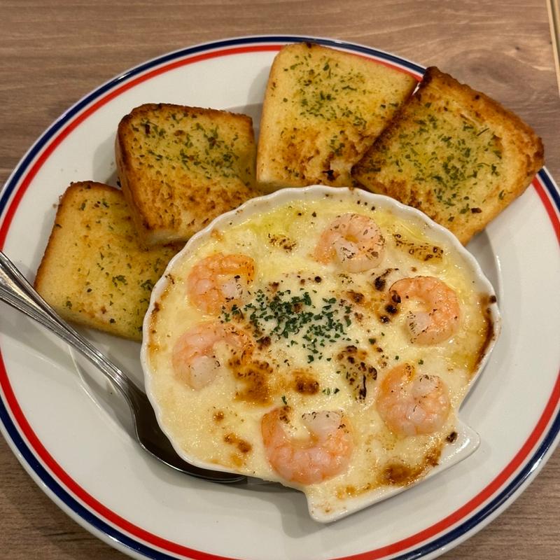 海老グラタン ガーリックトースト付き(プロント 安土町店 （PRONTO）)