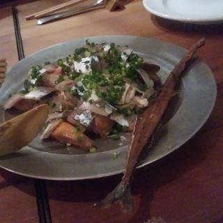 秋刀魚とイチヂクのサラダ(わすれました)