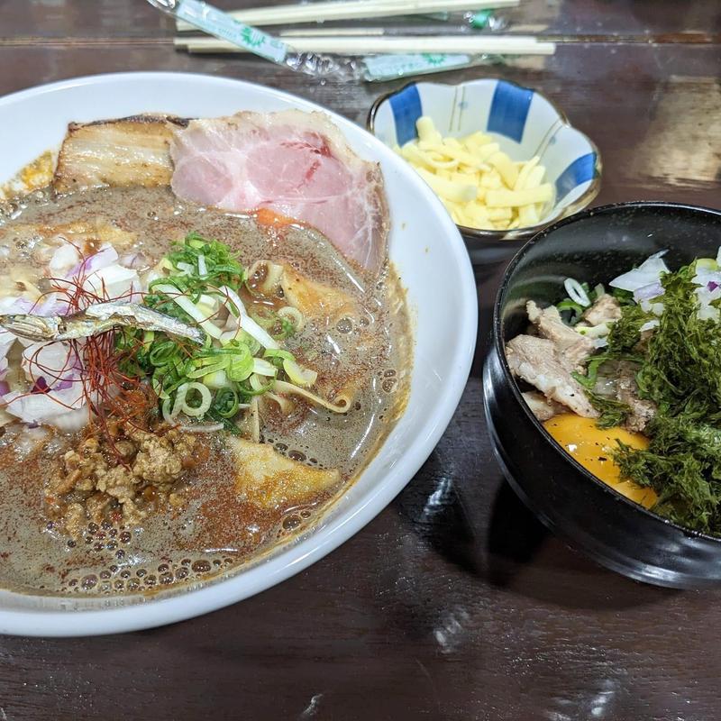 炎 チーズ＋クソ旨TKG(らあめん鬼ぼし)