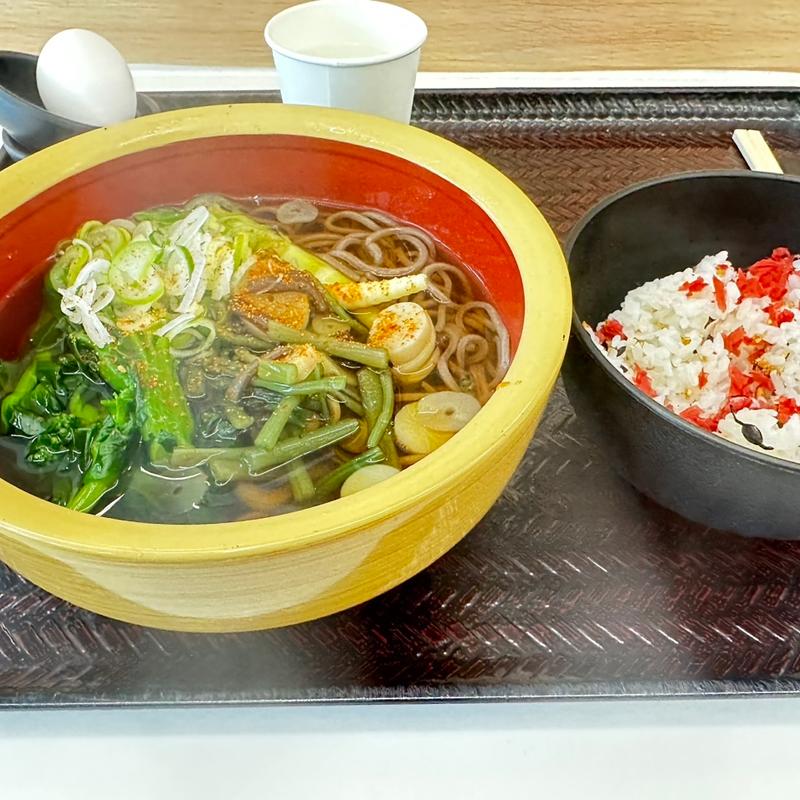春のそば　梅ひじきご飯セット(総のうどん・そば 酒々井PA(下り)店)