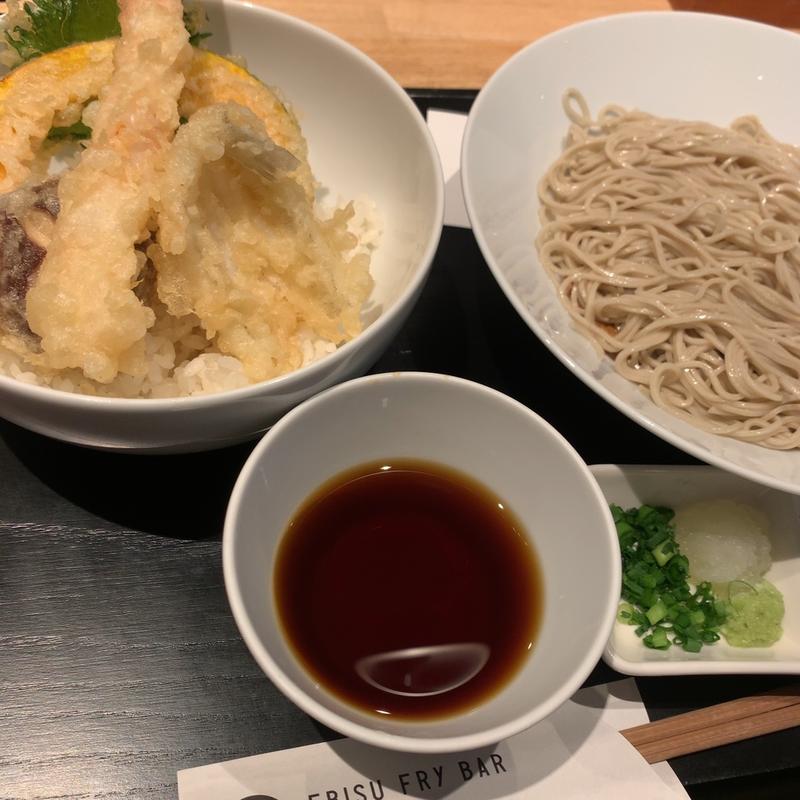 天丼とお蕎麦のセット(EBISU FRY BAR エビスフライバル)