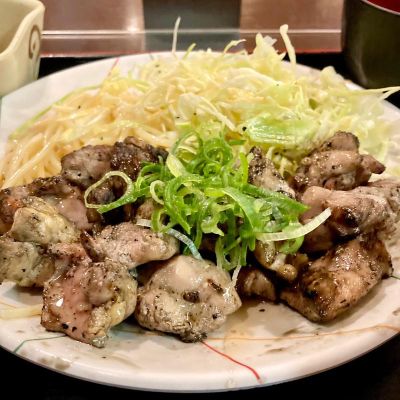 鶏もも炭火焼定食(あっさり塩)(なごみや 瓦町店 （ナゴミヤ）)