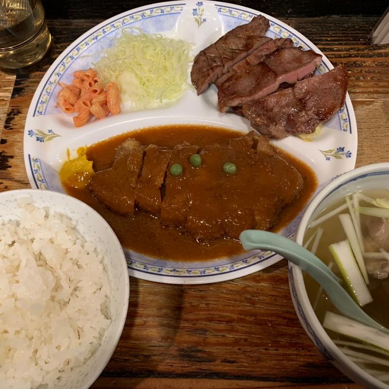 牛タン焼 みそかつ ミックス定食（牛タン大盛り）(一隆 本店 （いちりゅう）)