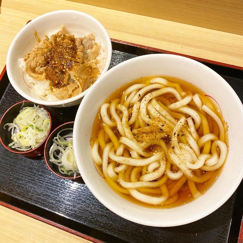 ミニ豚丼セット旨辛味噌(いろり庵きらく 東京京葉)