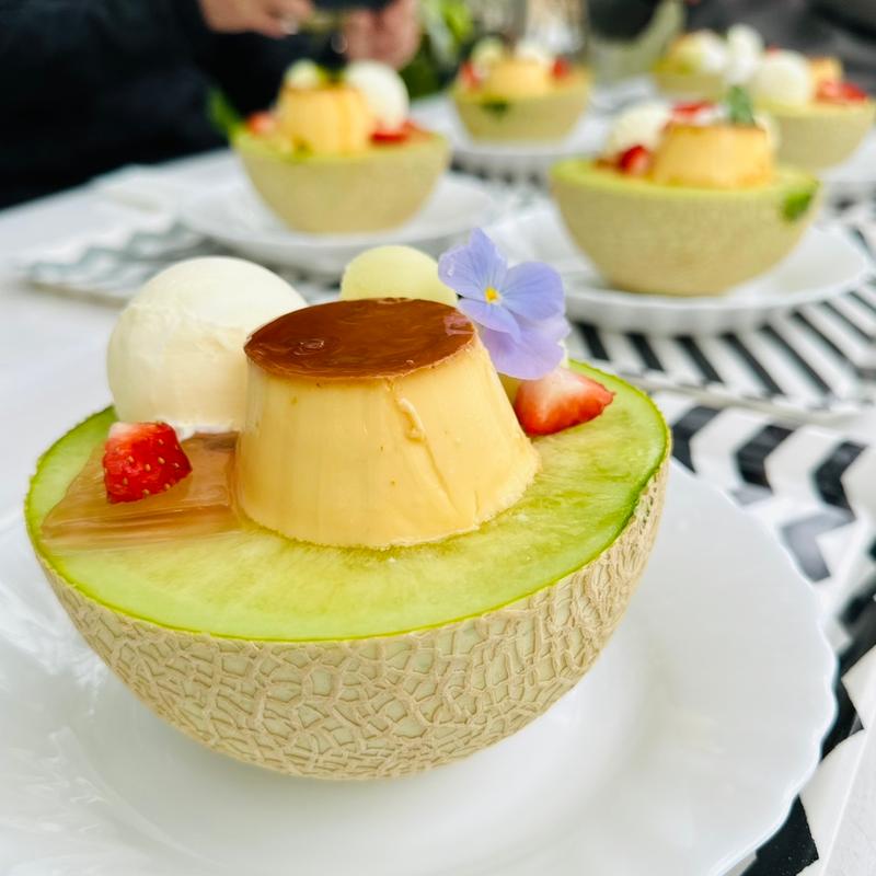 メロンパフェ(名倉メロン農場)