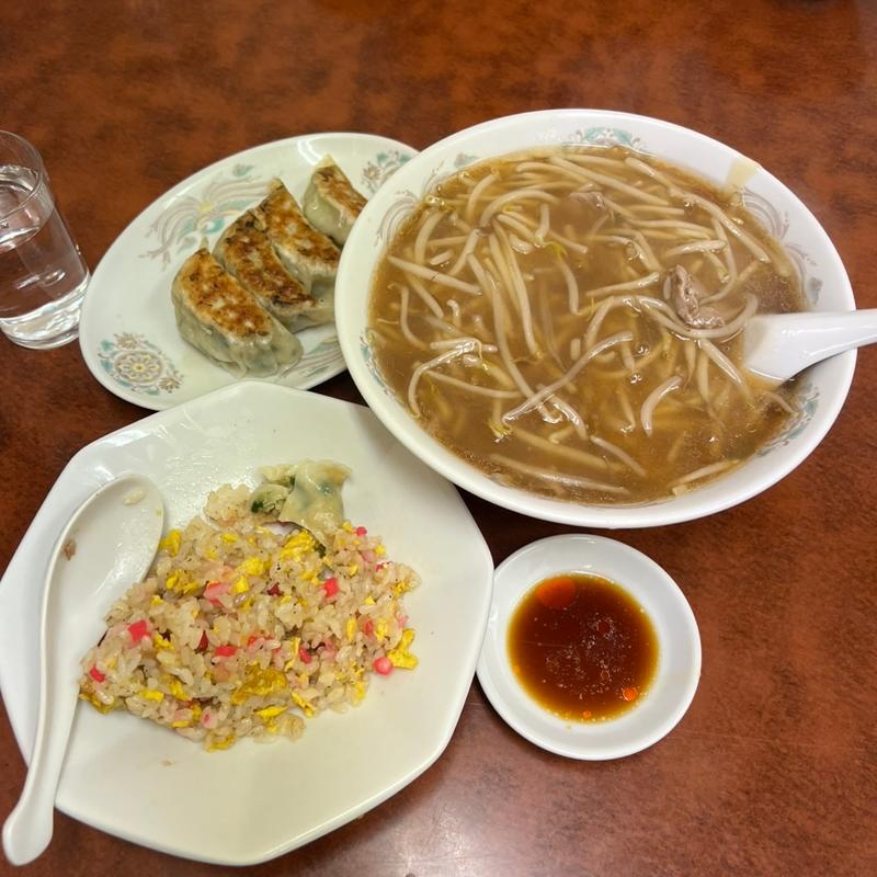 もやしそば、チャハン、餃子(一寸亭)