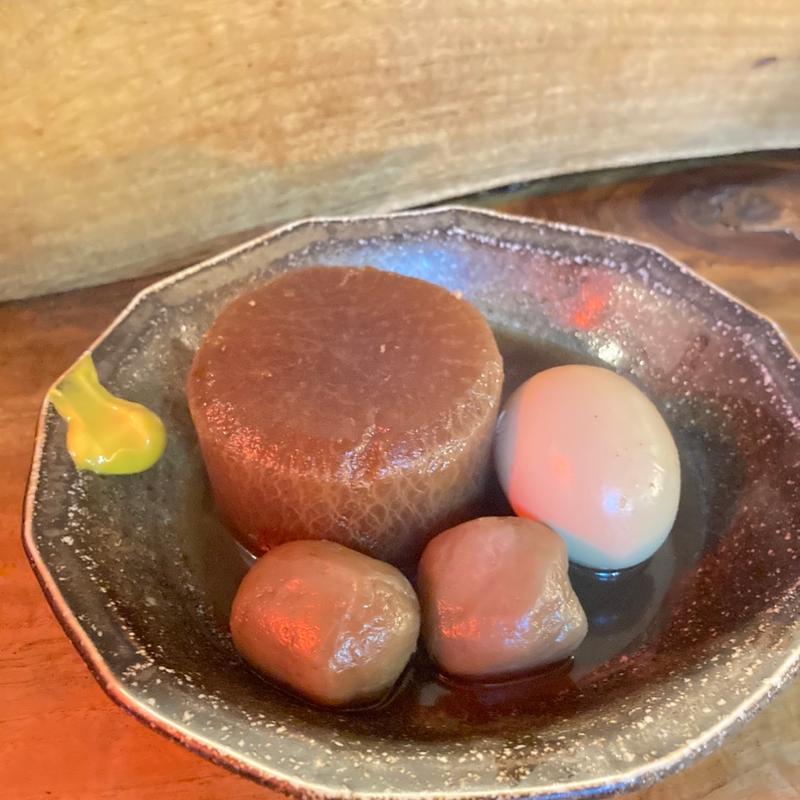 おでん盛り(大根、玉子、玉蒟蒻)(焼きそパン)