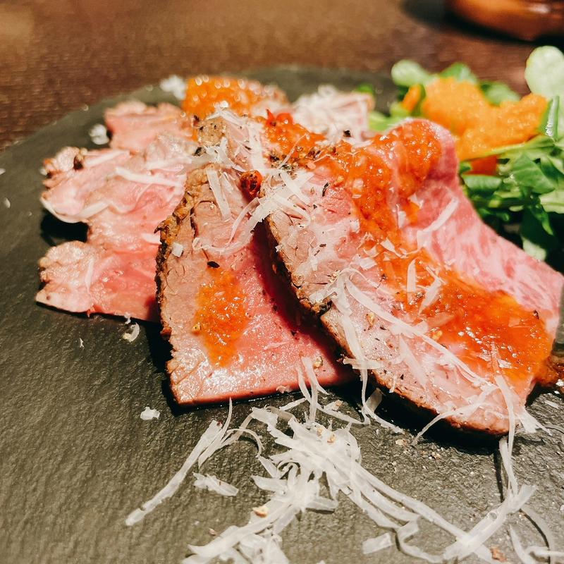 牛ミスジのローストビーフ(お酒とごはん　しんこぺ)