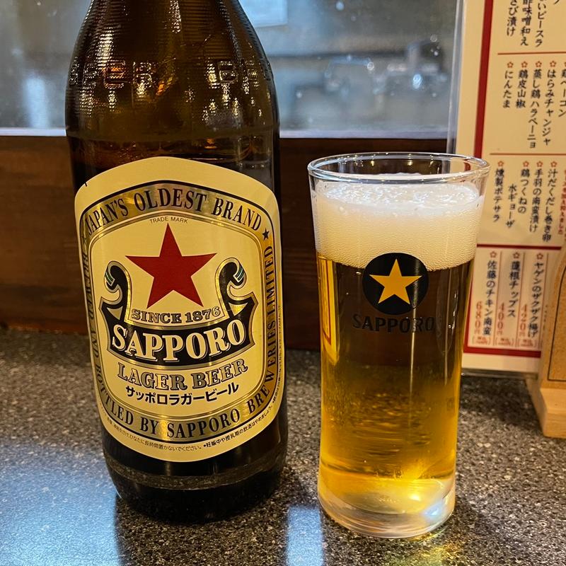 赤星(大瓶)(焼き鳥とおつまみ 佐藤)