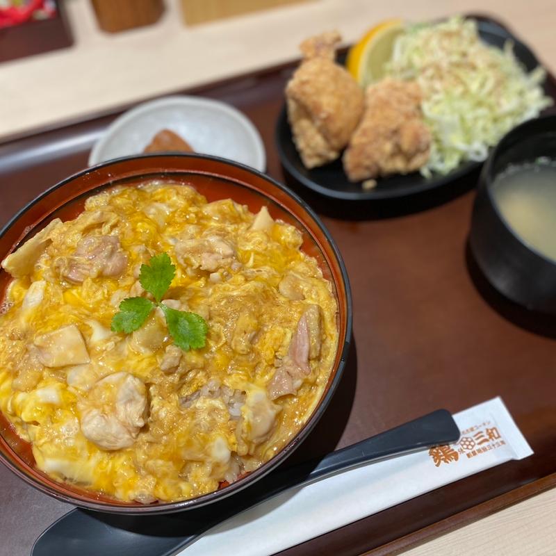 名古屋コーチン もも唐揚セット(鶏三和 さんちか店)