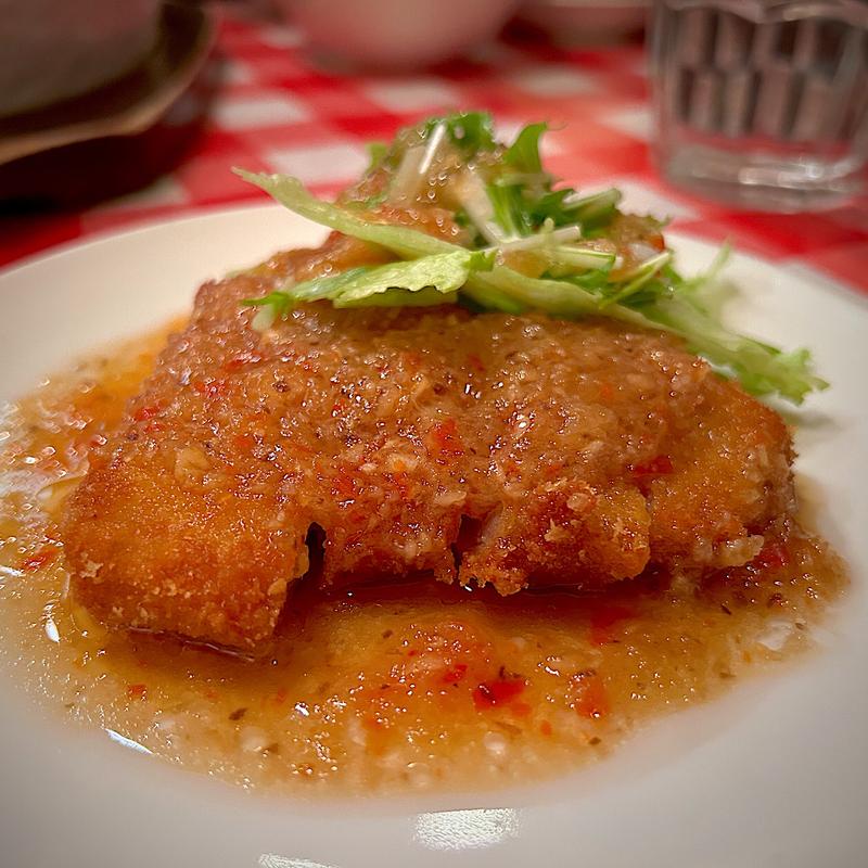 イタリア風晩酌セット(ポークのカツレツ ジンジャーソース サラダ添え)(チロル 仙台店 )