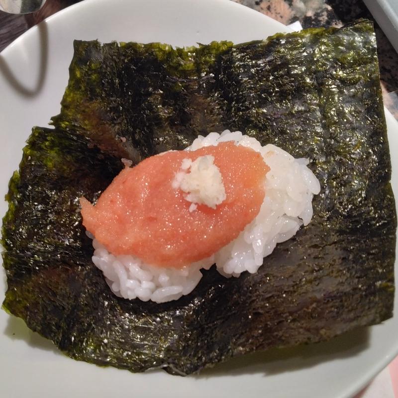 真だらこ明太手巻き(回転寿司根室花まる JRタワーステラプレイス店)