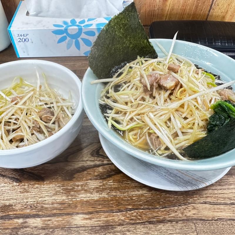 ネギラーメン、コリコリのりトッピング、ネギ丼セット(ラーメンショップ椿 厚木店)