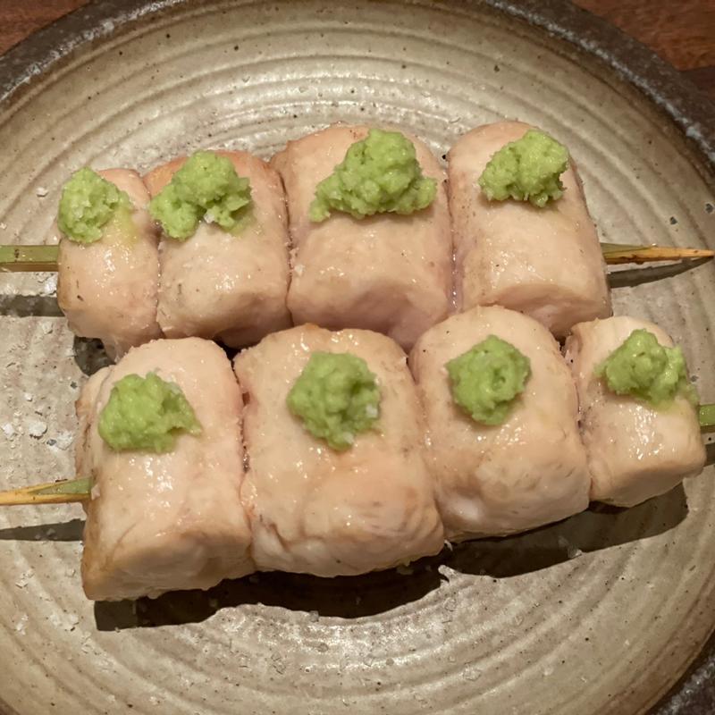 ささみ(わさび)(炭火串焼 鳥穂)