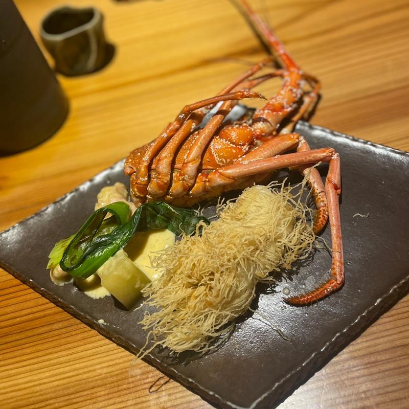 伊勢海老のカダイフ巻きと鶏と野菜のフリカッセ(眞か　SHINKA)