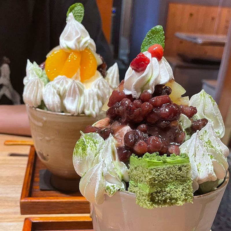 抹茶パフェ(カフェ 家和楽)