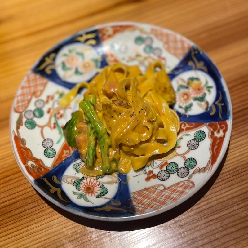 伊勢海老薫る芽キャベツと菜の花のポタージュパスタ(眞か　SHINKA)