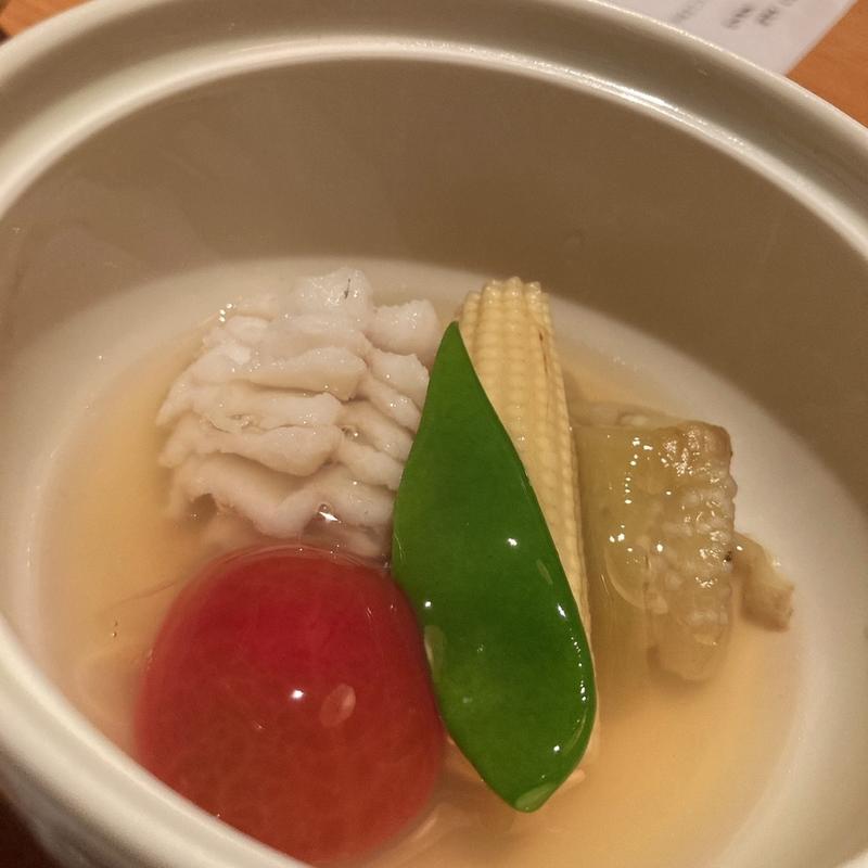 活〆鱧と野菜炊き合わせ(馳走紺屋)