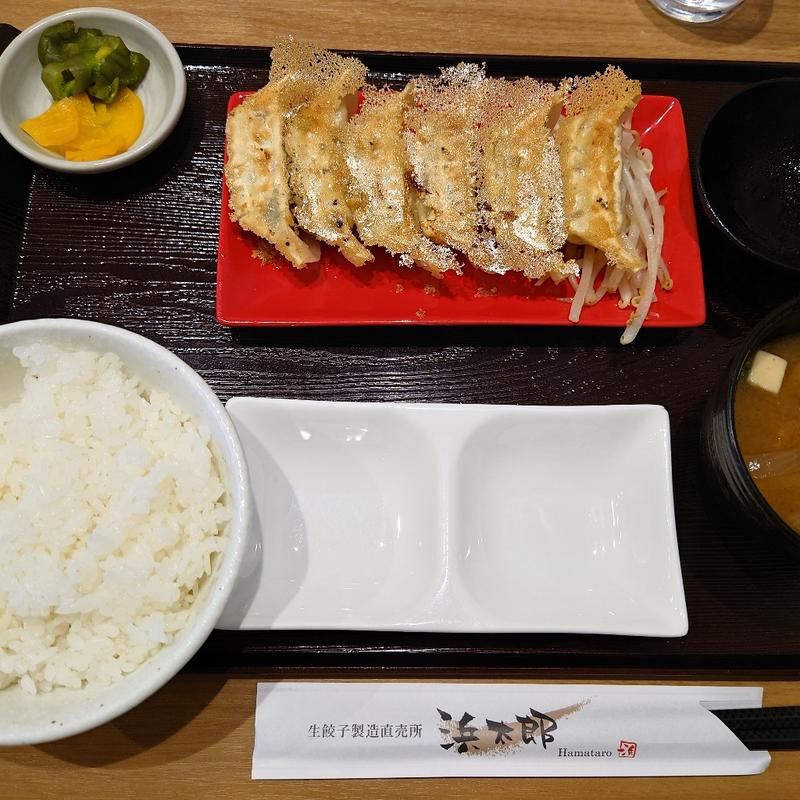 餃子定食(赤)(生餃子製造直売所 浜太郎 餃子センター)