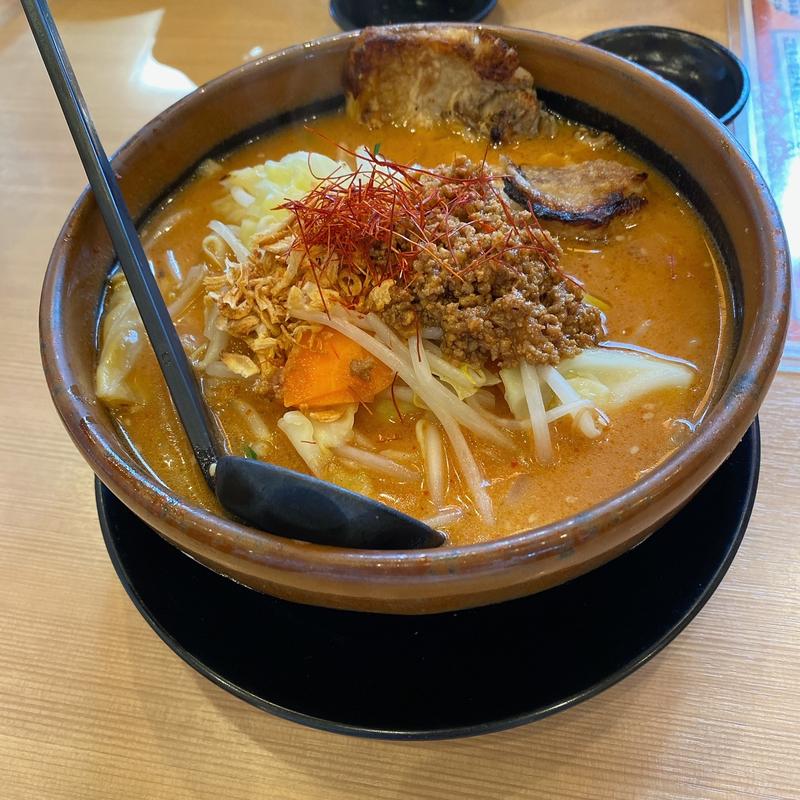 北海道味噌 辛味噌らーめん(蔵出し味噌　麺屋壱正　岐阜店)