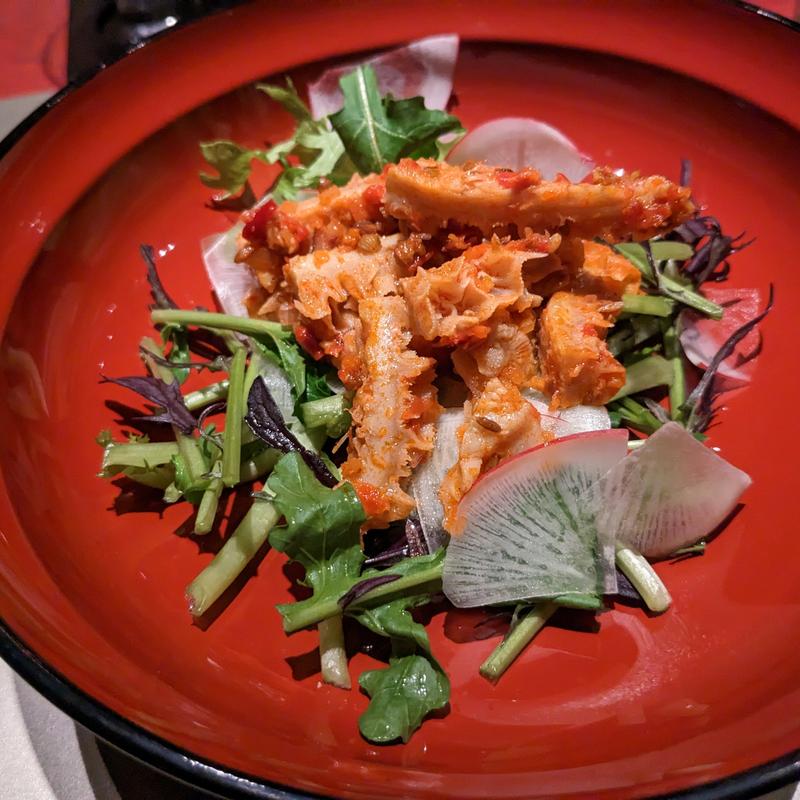 清水農園の野菜とハチノス(誦月)