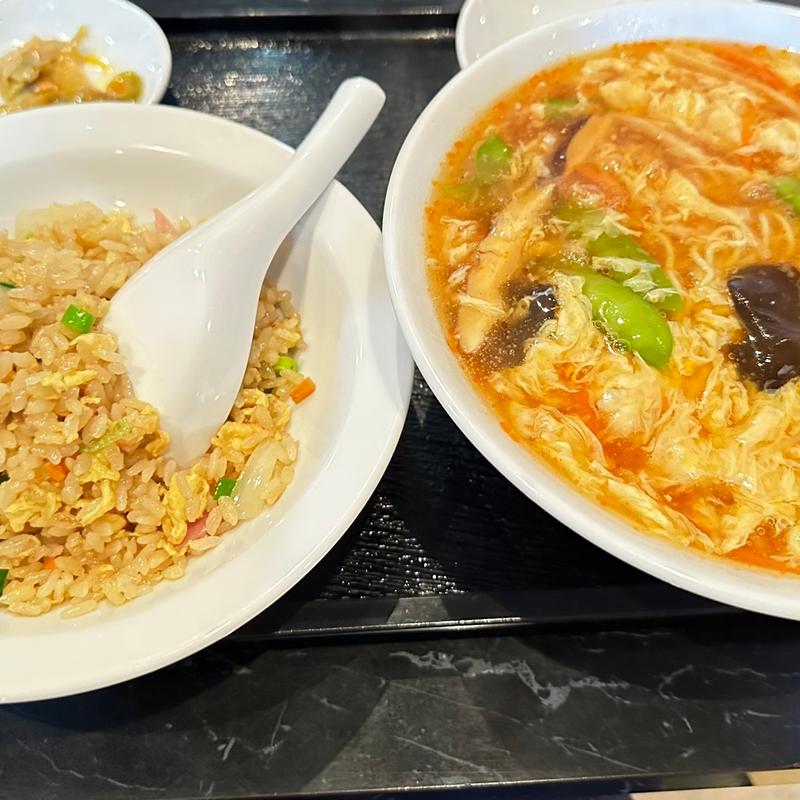 サンラータン麺　ランチセット(鉄龙山厚木店(鉄龍山))