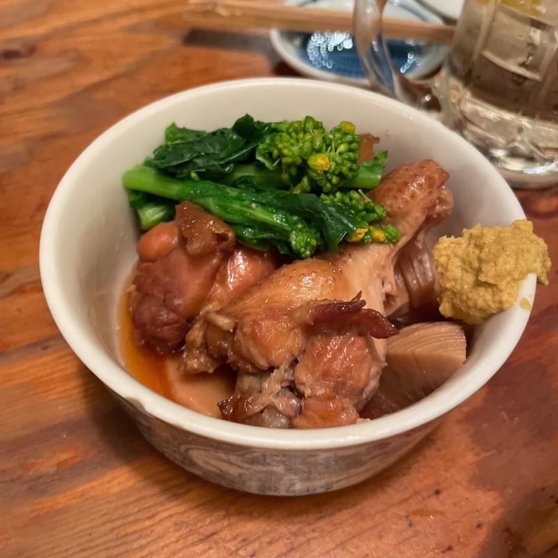 手羽元と若竹の煮物(立ち飲み ますらお)