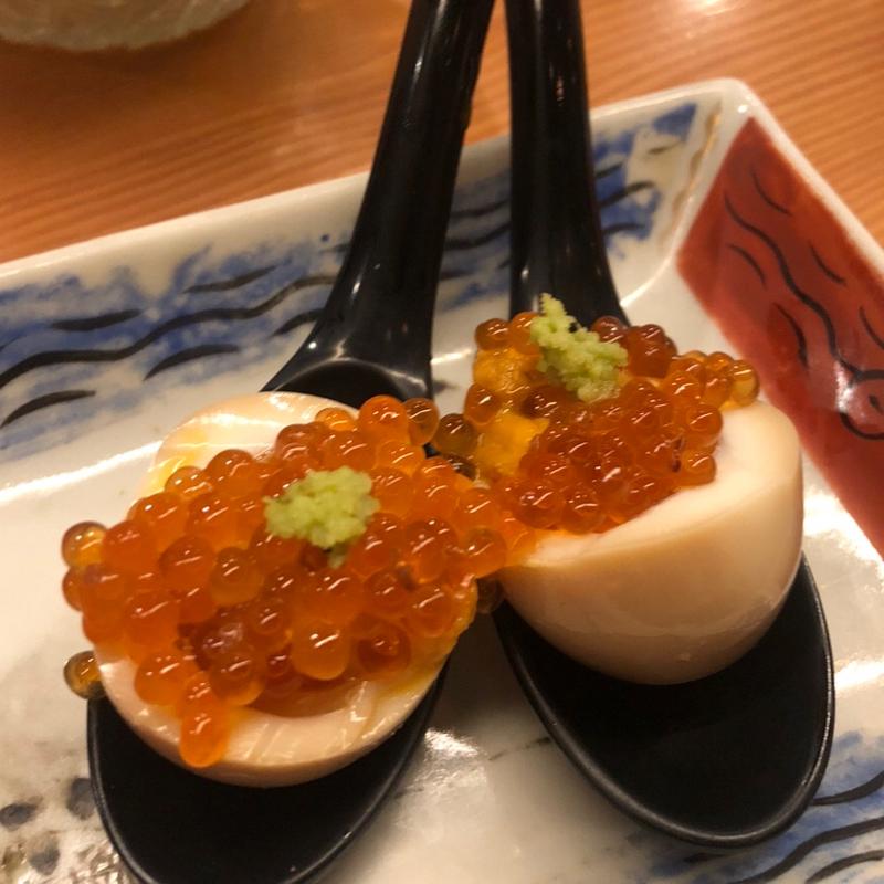 うにオンザ煮卵いくらのせ(宝堂 KARASUMA)