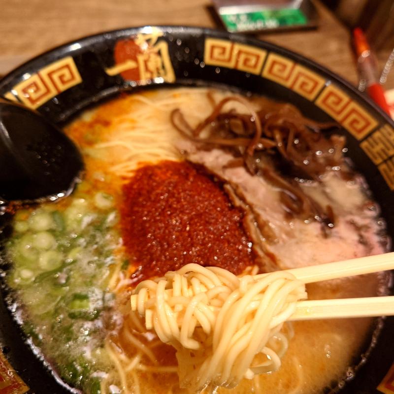 ラーメン＋替玉＋玉子セット　トッピングきくらげ(一蘭 柏店 )