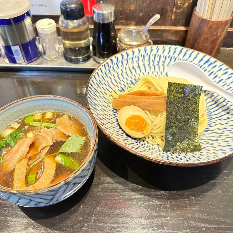 秋刀魚節肉汁つけめん(柳麺まる重)