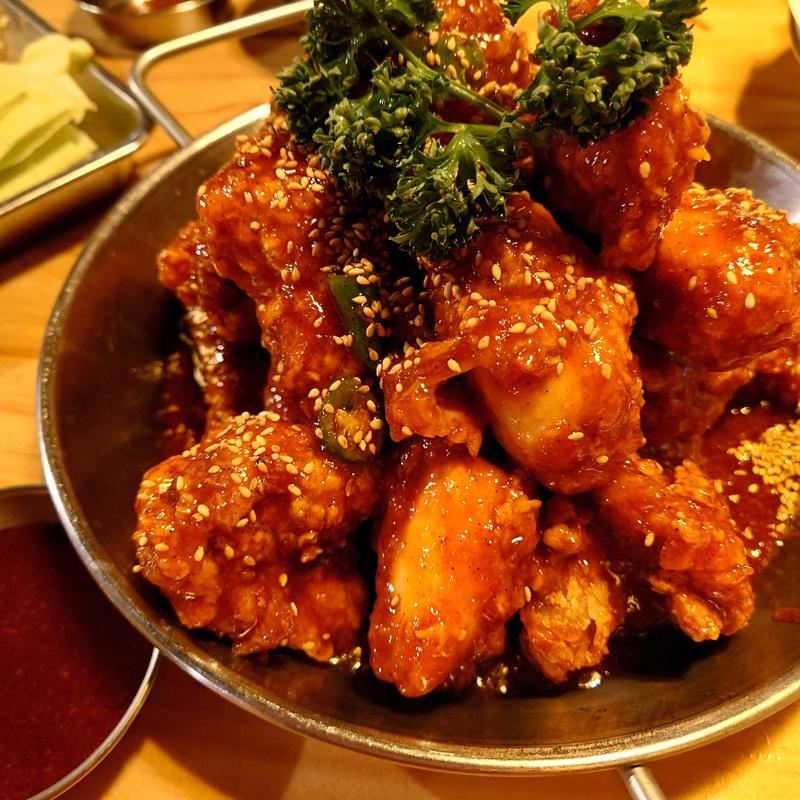 ゴチュ(唐辛子)チキン＋超激辛味ソース(¥190)(辛ちゃん 大久保店)