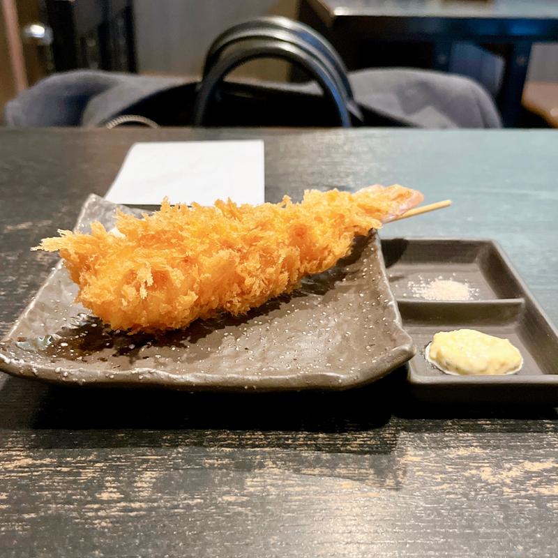 串揚げエビ大(とんかつ 串揚げ とん竹(とんたけ))