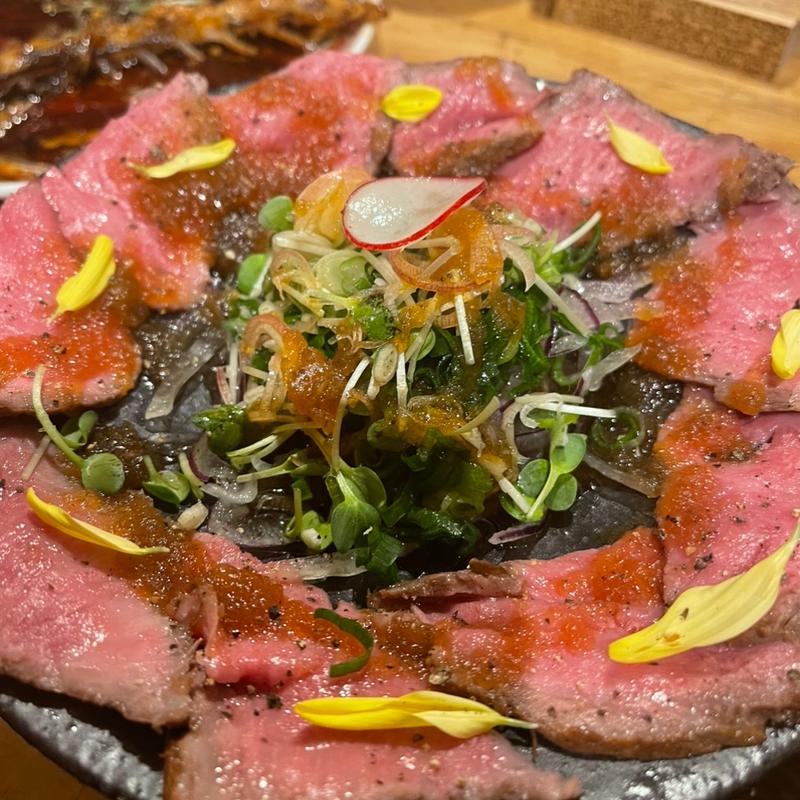 黒毛和牛の牛カルパッチョ(ゆめひびき 【夢響】)