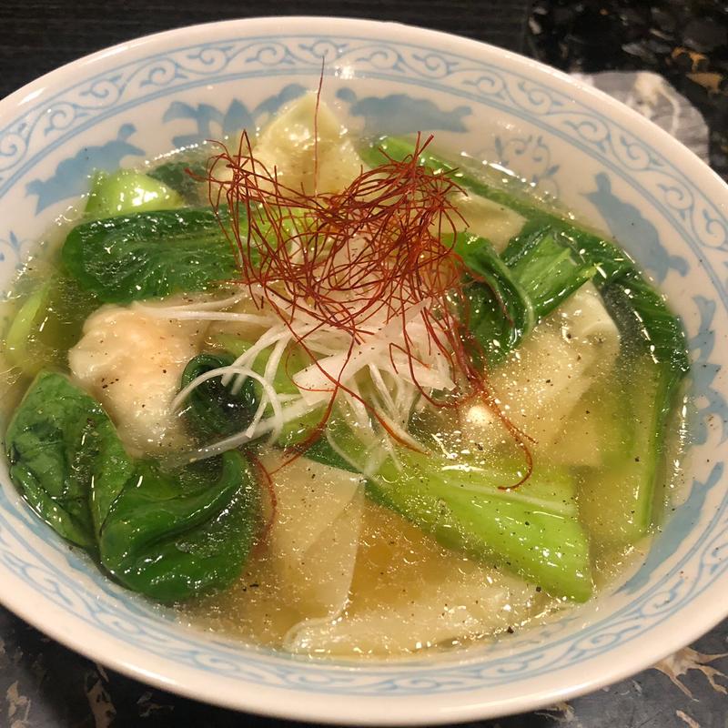 海老ワンタンスープ(地酒と和中華 大石清)