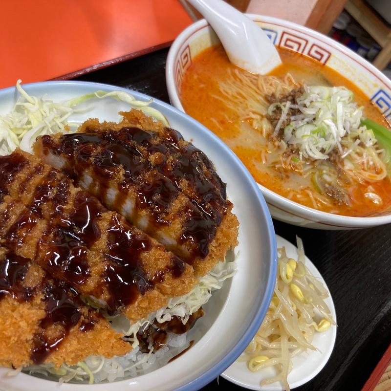 たれかつ丼Cセット(中華メモリー)