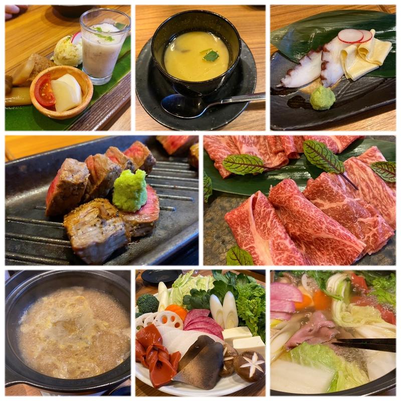 ディナー A4認定近江牛「極上しゃぶしゃぶ」と「近江牛ステーキ」の肉割烹コース(花殿 ka-den / 花様 ka-you 天王寺ミオ店)