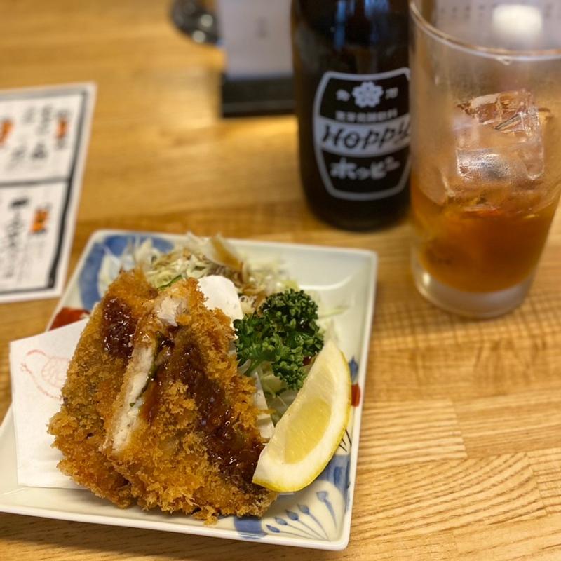 鯵の梅肉フライ(鳩乃湯（はとのゆ）)