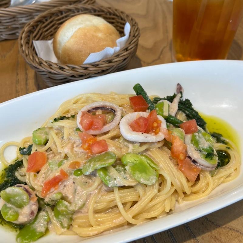 明太子とイカのジェノベーゼパスタ(Afternoon Tea 星ヶ丘三越)