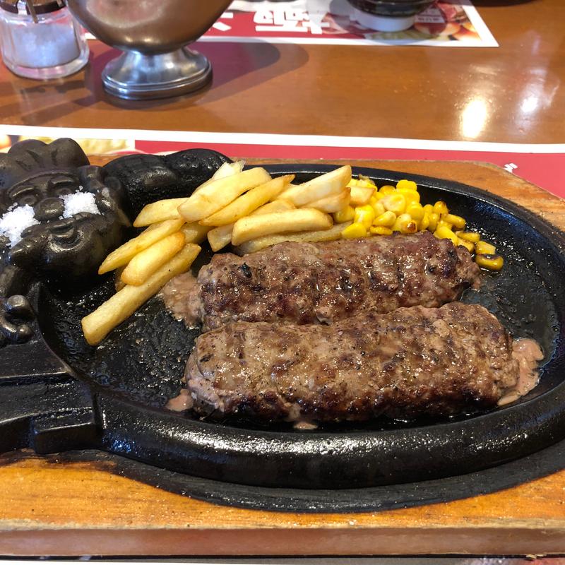 ブロンコおじさんのこだわり炭焼きがんこハンバーグ（セット）(ステーキハウス ブロンコビリー鹿浜店)