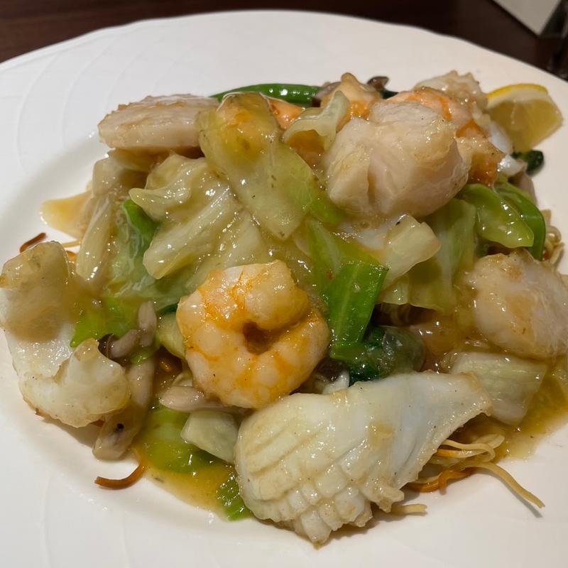 海鮮あんかけ焼きそば(銀座アスター 川越丸広店)