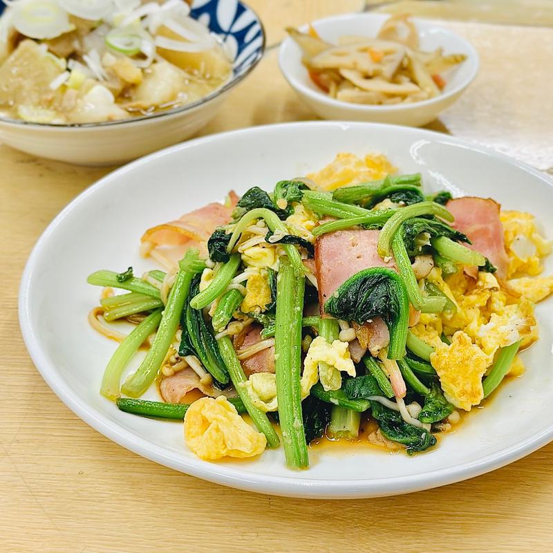 ほうれん草卵とじ(だるま)