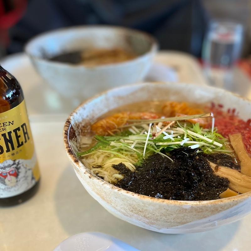 エビ塩らーめん(大盛り)(麺道場そいがぁ)